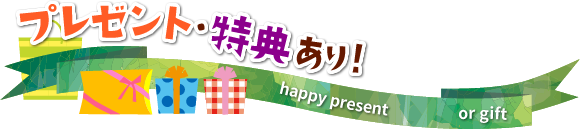 プレゼント・特典あり！
