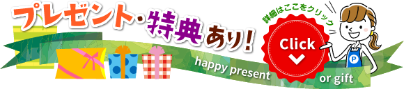 プレゼント・特典あり！