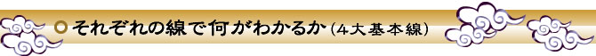 それぞれの線で何がわかるか（４大基本線）