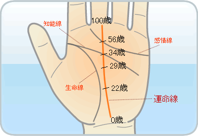 運命線の流年法