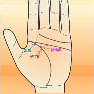 手相で見る妊娠・子宝線